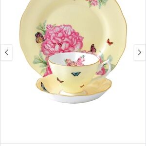 Royal Albert Yellow and Pink Floral Dinnerware Set